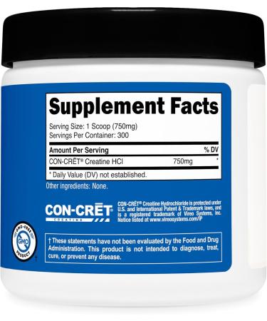 Nutricost Creatine HCl Powder (8 OZ) - Made with CON-CRET Creatine 300 Servings - Buy Online on GoSupps.com