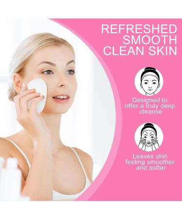 20 Piece Facial Sponge Set - Daily Deep Cleansing Exfoliating Pads for Skin Dirt and Makeup Removal - Plant Fiber, Reusable, Natural Cleaning Tool for Normal to Oily Skin - Buy Online on GoSupps.com
