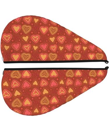 Hair Towel Wrap - Quick Drying Turban with Button | Flower Hearts Design - Buy Online on GoSupps.com