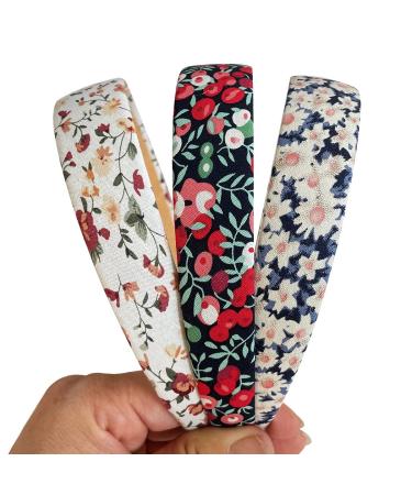 Chunx 6pcs 25mm Floral Headbands - Non Slip Hair Hoops for Girls & Women - Buy Online on GoSupps.com