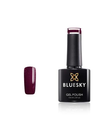 Bluesky Gel Nail Polish Brilliant Aw19 Red Glitter Long Lasting Chip Resistant 10 ml (Requires Drying Under UV LED Lamp)