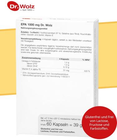  Dr. Wolz 60 x EPA 1000mg Dr Wolz for a targeted supply of omega-3 fatty acid EPA - Buy Online on GoSupps.com