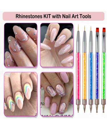4200Pcs Multi-Color Face Gems with Makeup Glue and Nail Art Tools - Rhinestone Gems for Makeup, Nail Art, Body, Hair, Crafts - Buy Online on GoSupps.com