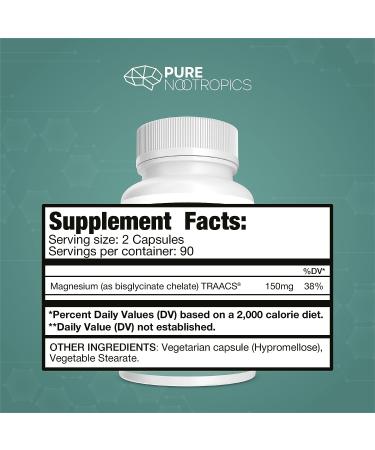 Superior 150mg Magnesium Bisglycinate Chelate TRAACS Supplement - Maximum Bioavailability for 300+ Biomechanical Functions - Buy Online on GoSupps.com