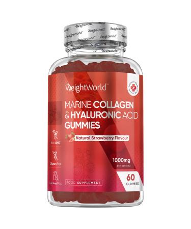 Marine Collagen Gummies with Hyaluronic Acid & Biotin - Type 1 Hydrolysed Collagen Peptides with Selenium & Vitamin C - 60 Gummies Not Capsules & Tablets - Collagen Supplements for Women & Men Marine Hyaluronic Gummies - Buy Online on GoSupps.com