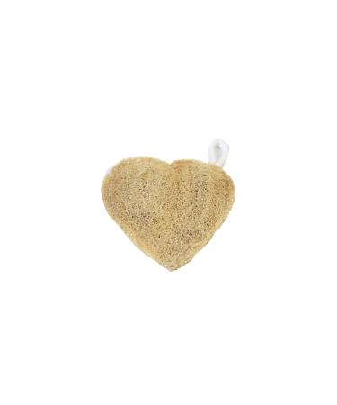 Set of 4 All Natural Loofah Sponge Real Egyptian Bath & Shower Exfoliating Loofa Scrubber Sponges for Face Back Body Eco Friendly No Toxic Chemicals Body Sponge Skin Care in Spa Heart Heart bath loofah