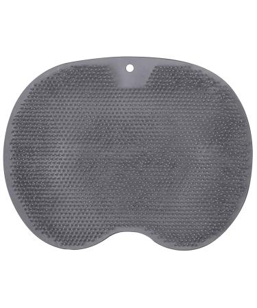 Foot brush for the shower footbrush footwear footbrush slide -resistant silicone massage pad laundry massager shower with non -slip suction cups cleaned peeling foot cycle relieves tired feet (gray)