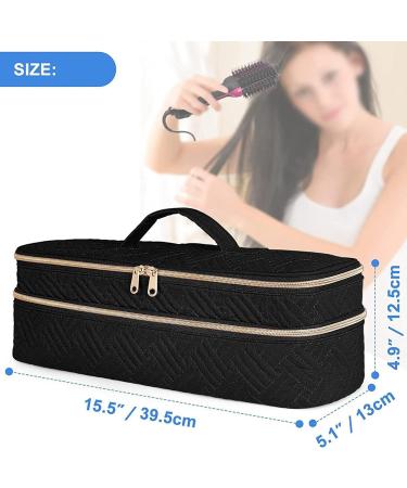 Hair Dryer Travel Bag Double Layer Travel Carrying Organizer Bag Travel Organizer Case with Interior Pockets Portable Dryer Case Hair Dryer Bag for Flat Irons Straighteners Curling Iron - Buy Online on GoSupps.com