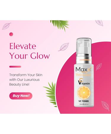 Maxx Reloaded Vitamin C VC Toner Glow Hydrate & Refresh Your Skin Infused with Vitamin C 3.52 Fl Oz - Buy Online on GoSupps.com