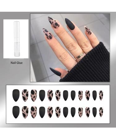 Short French Fake Nails - 24 PCS Lilac Daisy Design with Glue | Acrylic Full Cover Tips for Women and Girls - Buy Online on GoSupps.com