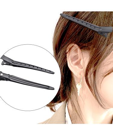 50pcs Black Metal Duck Bill Alligator Hair Clips - 3.5 Inches - Hair Styling Sectioning Roller Clips for Salon and Women Girls Accessories - Buy Online on GoSupps.com