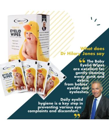 Sensitive Baby Eyelid Wipes - 40 Safe Sterile Eye Wipes for Gentle Daily Care - Fragrance Free - Individually Wrapped 40 Count - Buy Online on GoSupps.com