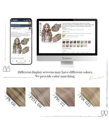 Vivien Real Hair Extensions - 50cm 100g Tressen in Ash Brown & Platinum Blonde | Premium Quality - International Shipping - Buy Online on GoSupps.com