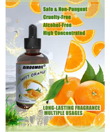 Pure Sweet Orange Essential Oil - 100% Natural Citrus Aromatherapy for Diffusers Skin & Body Care | Fresh Fall & Christmas Scents | 4 Fl Oz - Buy Online on GoSupps.com