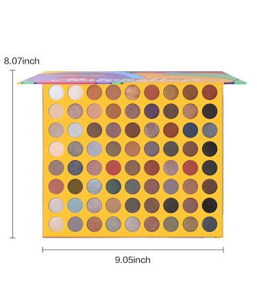 UCANBE 72 Colors Natural Naked Eyeshadow Palette - Nude Matte Shimmer & Glitter Eyeshadows - Long Lasting Waterproof Makeup for Women - Buy Online on GoSupps.com