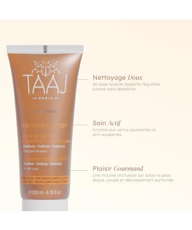  TAAJ TAAJ | Indulgent Orange Blossom Shower Gel | Firming and Revitalizing Effect | Delicate and Melting Lather | Made in France | Cruelty-Free | Pack of 2 x 200ml - Buy Online on GoSupps.com