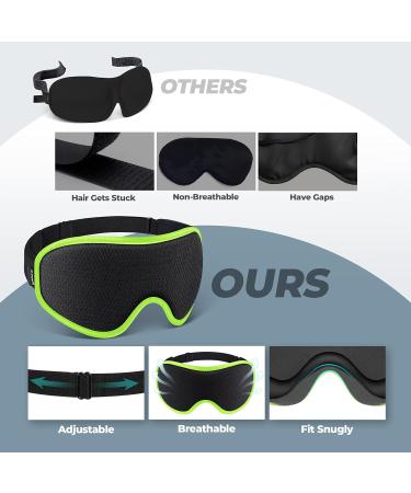 WAOAW 3D Light Blocking Sleep Mask for Men and Women - Green - Buy Online on GoSupps.com