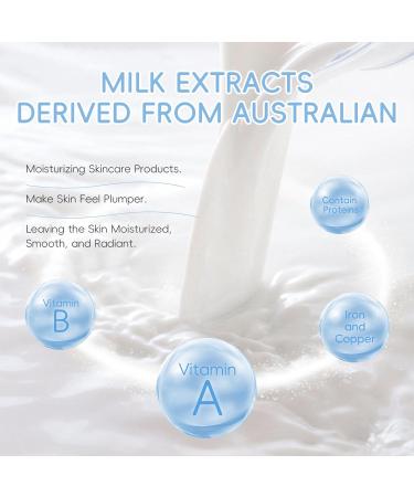 ARCHIDATE Milk Skincare Routine Set Deep Moisturizing Face Care Set Anti Aging Improves Skin Elasticity Gentle and Soothing Reduces Skin Dullness Skincare Gift Sets for Women Girl - Buy Online on GoSupps.com