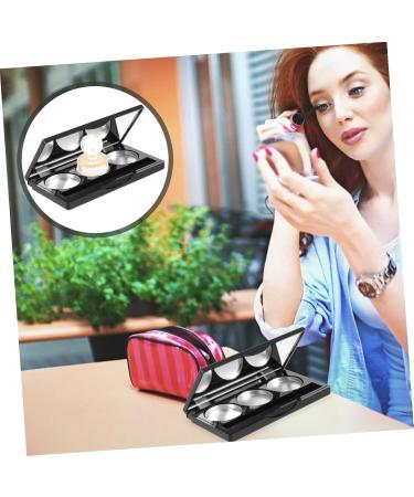 POPETPOP Palette de Maquillage Vide Rectangulaire Noire Matte 3 Godets Aluminium avec Miroir pour Fard Paupi res Blush et Correcteur Usage Mobile - Buy Online on GoSupps.com