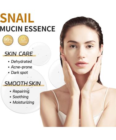 Snail Repair Essence Snail 96% Mucin Power Repairing Essence Hyaluronic Acid Serum for Face Hydrating Serum for Face with Snail Secretion Filtrate for Dull & Damaged Skin - Buy Online on GoSupps.com