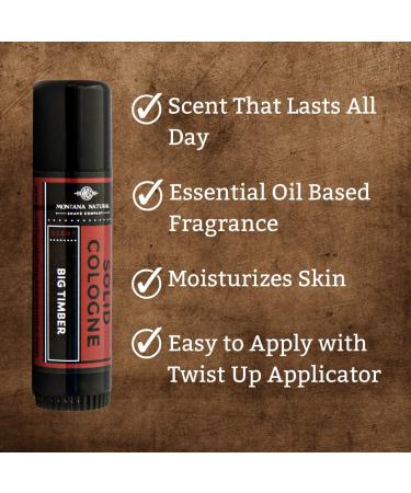 MNSC Big Timber Naturally Better Solid Cologne - Handcrafted in USA Travel-Friendly Cruelty Free Hypoallergenic All-Natural Plant-Derived - Buy Online on GoSupps.com