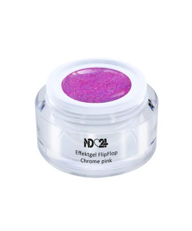 Uv Led Effect Gel Flip Flop Chrome Pink - Pink - Studio Quality - Made In Germany - 5ml