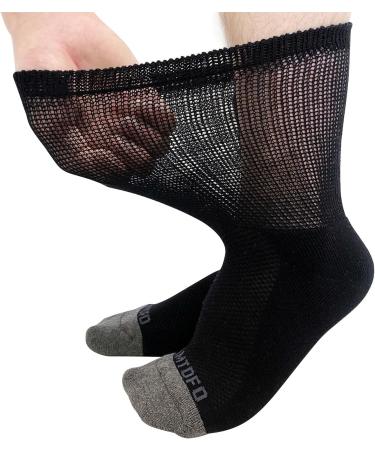 ZAKASA Diabetic Socks for Men & Women - Cotton Non-Binding Ankle Socks Extra Wide Loose Top (4 Pairs Sizes 5-9 | 10-13) - Comfortable & Supportive - Buy Online on GoSupps.com