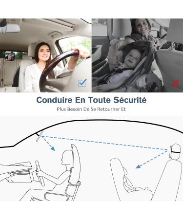 Vinabo Baby Car Mirror - 360 Rotatable Safety Mirror with Hook Clip | Essential Stroller Accessory for Young Parents - Buy Online on GoSupps.com