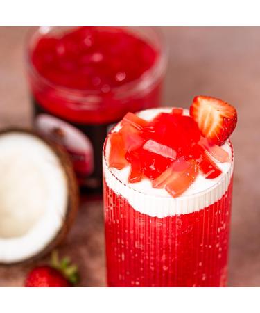 Coconut Fruit Jelly Topping | Strawberry Flavour | 1LB (454g) | Fruit Dessert for Bubble Tea Drinks Desserts Smoothies and Snacks | Boba Tea Tapioca Pearl Mix Kit - Buy Online on GoSupps.com