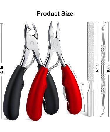 Biufesrst Professional Toe Nail Clippers for Seniors - Heavy Duty Curved Blades, Long Handle, Ideal for Thick & Ingrown Toenails - Buy Online on GoSupps.com