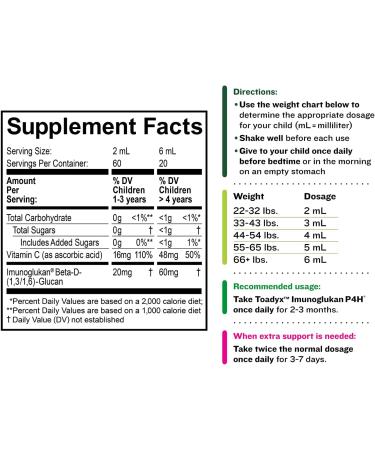 Toadyx Children's Respiratory Tract Support Syrup | Seasonal Ear, Nose, Throat, Chest Health | Clinically Supported Formula with Imunoglukan & Vitamin C | 4oz - Ages 2 - Buy Online on GoSupps.com