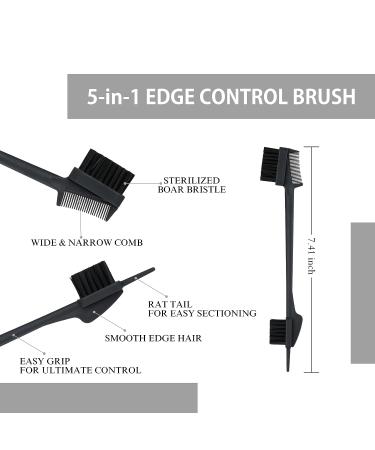 15g Hair Wax & 75g Pomade Stick for Smoothing Flyaways | Women's Slick Back Hair Glue | Bed Head Styling Cream Gel | 5 In 1 Brush & Edges Control Comb - Black - Buy Online on GoSupps.com