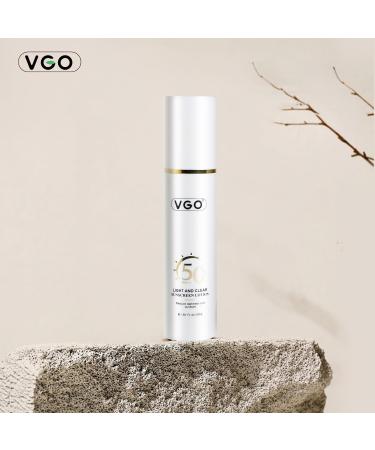 VGO Clear Face Sunscreen SPF 50 - Hydrating Non-Sticky Sun Essence for Travel | UVA/UVB Protection 50ml - Buy Online on GoSupps.com
