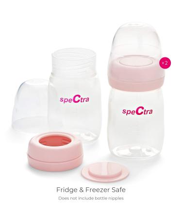 Spectra Wide Neck Baby Bottles - 2 Pack - Compatible with Spectra Breast Pump Flanges - Buy Online on GoSupps.com