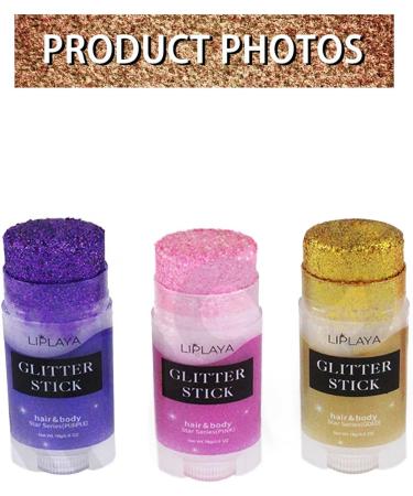 RoseFlower 2pcs Body Glitter Gel Glitter Gel Makeup for Face Hair Body Sparkling Glitter Gel Shimmer Liquid Eyeshadow Holographic Glitter Body Paint for Concerts Festival Rave Accessories - Buy Online on GoSupps.com