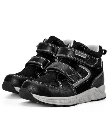 Toddlers Orthopedic Shoes Kids High-top Corrective Sneakers for Boys and Girls with Arch and Ankle Support Non-Slip Soles 1 Little Kid Black(style 1)