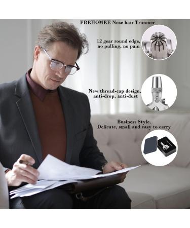 Freehomee Manual Nose Hair Cutter | Battery-Free Trimmer for Men & Women | Waterproof Stainless Steel with Thread Protection Cap - Buy Online on GoSupps.com