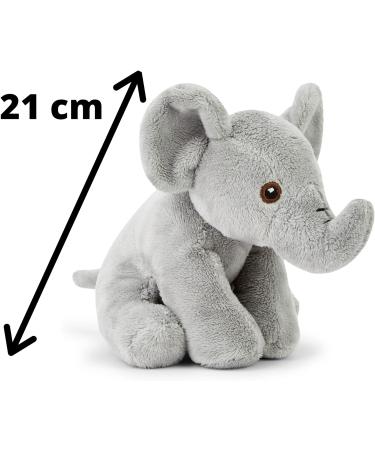 Zappi Co 100% Recycled Plush Elephant Toy (13-15cm) - Soft & Cuddly Stuffed Animal for Newborns | TikTok Featured, Realistic Design - Buy Online on GoSupps.com
