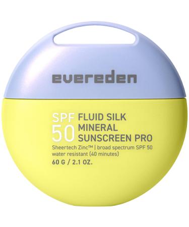 Evereden SPF50 Fluid Silk Mineral Kids Sunscreen: Clean Cooling Non-Nano UVA, UVB, & IR Protection for Sensitive Skin - Sheer, Lightweight, & Waterproof for Up to 40 Mins - Beach Day Toddler Sunscreen SPF50 PRO
