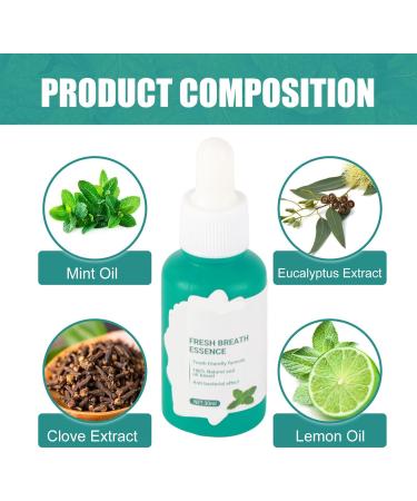 Oral Breath Serum - 2 Pack Bad Breath Eliminator | 30ml Mint Herbal Extract Drops for Fresh Breath - Buy Online on GoSupps.com