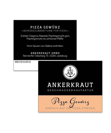 Ankerkraut Pizza Spice - Authentic Italian Flavor for Stone Oven Pizza Pasta & More | 45g in Corked Glass - Buy Online on GoSupps.com