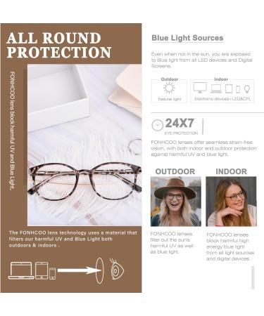 FONHCOO Blue Light Filter Glasses for Women - TR90 Lightweight Anti-Fatigue Gaming Safety Glasses - Buy Online on GoSupps.com
