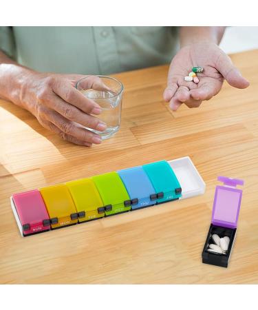 Silicone Arthritis-Friendly Pill Box - Unbreakable 7-Day Organizer Non-Slip & 100% Food-Grade - Buy Online on GoSupps.com