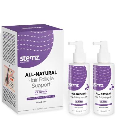 Stemz for Women - Hair Follicle Stimulator - Natural Alternative to Minoxidil and Hair Growth Oil - Sea Moss Peptides to Support Hair Growth - Delivers Results in 90 Days 4 Fl Oz (Pack of 2)