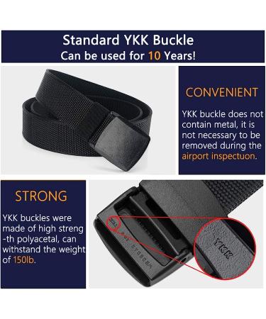 LionVII Mens Nylon Casual Belt with Plastic Buckle - Adjustable Fit 27-46 Waist Gray - Buy Online on GoSupps.com
