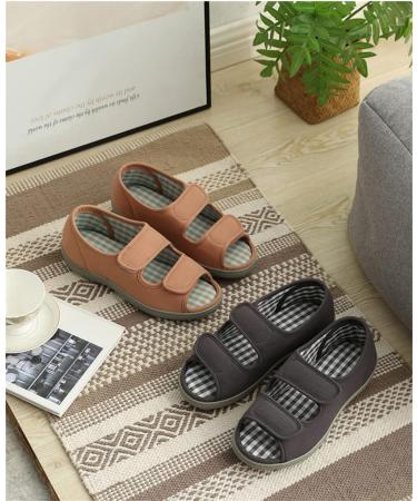 Womens Diabetic Shoes - Adjustable Extra Wide Sandals for Arthritis Edema Swollen Feet - Dark Gray XXL - Buy Online on GoSupps.com