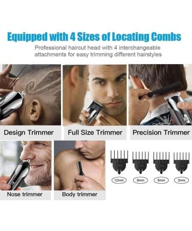 Buy KouRy Men's Hair Clipper - Professional USB Rechargeable Cordless Trimmer & Grooming Kit with LED Display - International Shipping Available - Buy Online on GoSupps.com