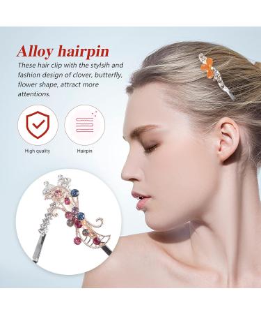 Embellished Bobby Pins Set | Rhinestone Pearl Hair Clips for Women & Girls (19 Pcs Random Patterns) - Stylish Hair Accessories - Buy Online on GoSupps.com