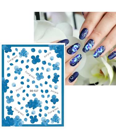 JMEOWIO 9 Sheets Spring Flower Nail Art Stickers Decals Self-Adhesive Leaves Nail Supplies Nail Art Design Decoration Accessories - Buy Online on GoSupps.com