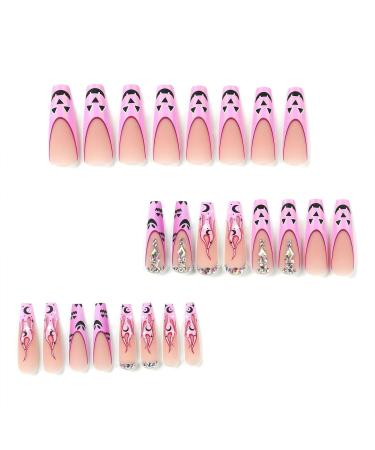 FEIlei Halloween Press on Nails Coffin False Nails with Designs for Nail Salon Home - Buy Online on GoSupps.com